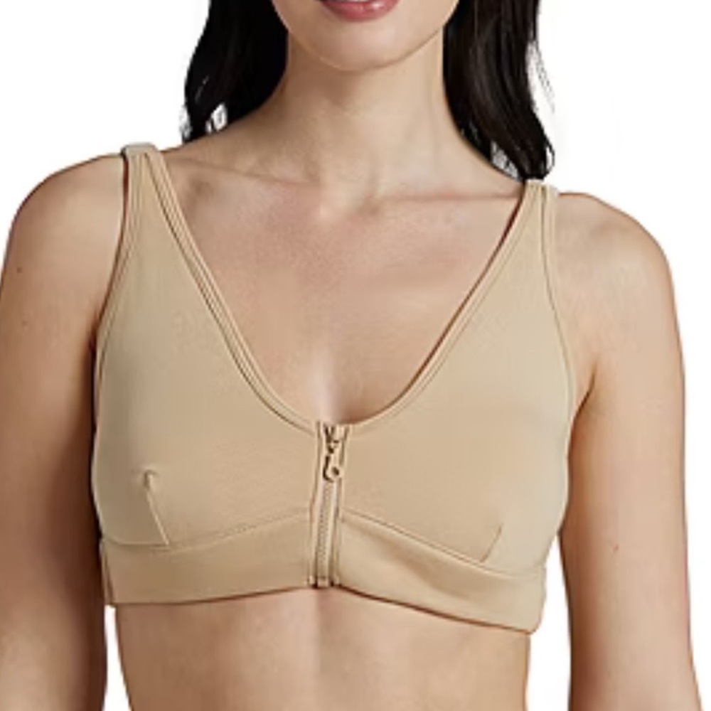 Slick Chicks Wireless front Zip Adaptive adjustable hook and loop strap’s Bra